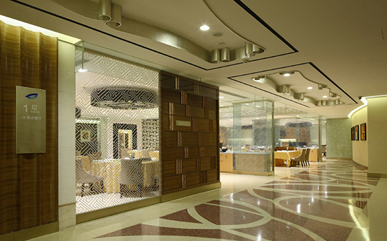 使用91免费看片网站防火板装修的静雅海鲜高档餐厅